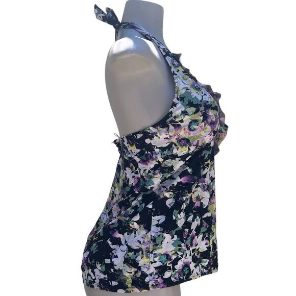 ASSETS By Sarah Blakely Spanx Swim Tankini Women's XL Multicolor Floral Halter - Picture 5 of 13